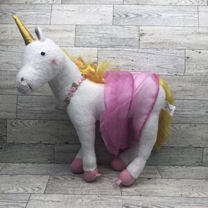 Pinkalicious Goldilicious White Unicorn Horse Plush 2006 Clean
